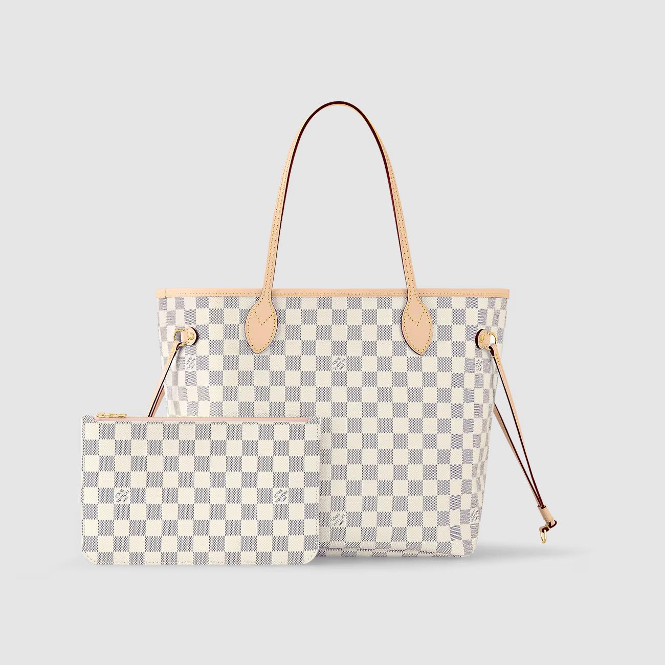 Túi Louis Vuitton Neverfull MM Nữ Damier Zur Rose